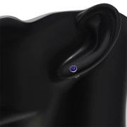 Lapis Lazuli Round Sterling Silver Stud Earrings, e440st